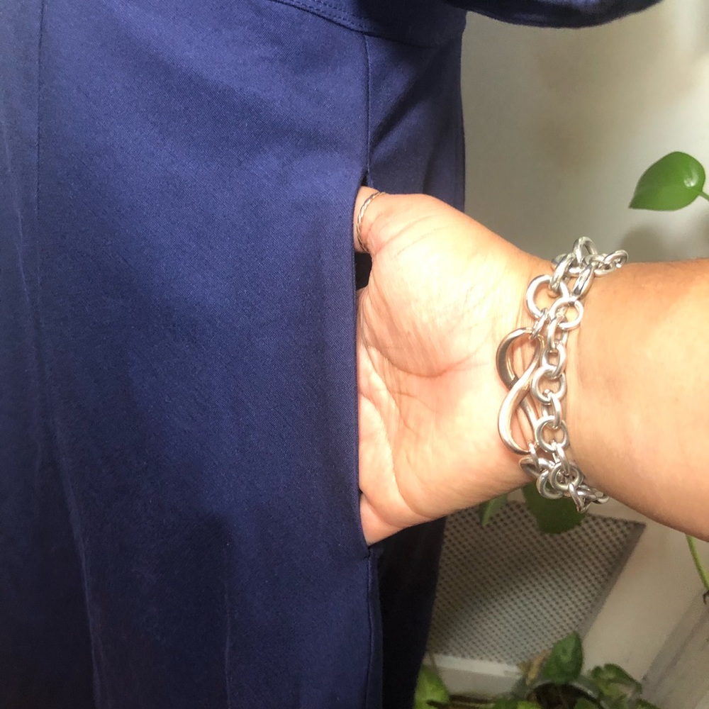 Anthropologie Mauve Dress Large Fit & Flare New pockets - Picture 6 of 13